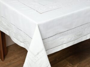 Τραπεζομάντηλο 601 (175cm x 315cm) λευκό Silk Fashion | Maril Home