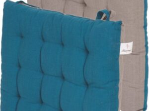 Μαξιλάρι καρέκλας Σχ.Duo 40x40cm διπλής όψης emerald/l.grey 100% βαμβ.  40x40cm Flamingo | Maril Home