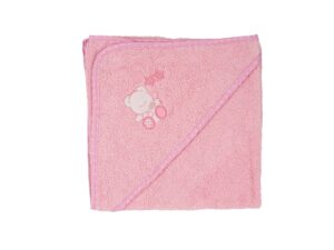 Πετσέτα με κουκούλα  Σχ.Bear 75X75cm 100% cotton Pink  Flamingo | Maril Home
