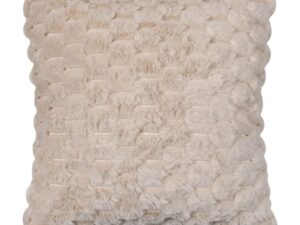 Γούνινη διακοσμητική μαξιλαροθήκη mink (65cm x 65cm) ivory Silk Fashion | Maril Home