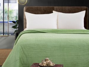 Κουβέρτα μονόχρωμη υπέρδιπλη Fleece Art 11552 220x240 Πράσινο Beauty Home | Maril Home