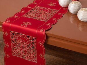 Τραβέρσα χριστουγεννιάτικη 1180 (30cm x 140cm) κόκκινη Silk Fashion | Maril Home