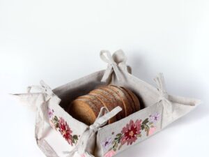 Ψωμιέρα rococo 4338 (18cm x 18cm) μπέζ Silk Fashion | Maril Home