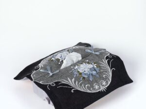 Θήκη για χαρτοπετσέτες 970 (30cm x 30cm) μαύρο Silk Fashion | Maril Home