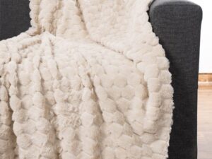 Διακοσμητικό γούνινο ριχτάρι mink (170cm x 220cm) ivory Silk Fashion | Maril Home