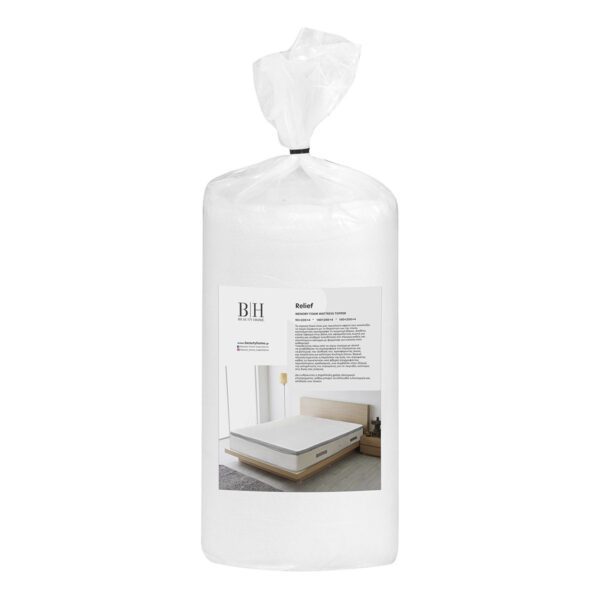 Ανώστρωμα Gel Memory Foam Relief Art 4500 90x200 Λευκό Beauty Home | Maril Home