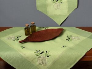 Τραβέρσα N1 (45cm x 180cm) πράσινη Silk Fashion | Maril Home