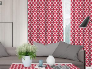 LINO ΚΟΥΡΤΙΝΑ CELL 401 ΜΕ ΤΡΕΣΑ RED 135X270 | Maril Home